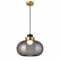 Lámpara Colgante LED Achatada Vidrio Smoke 180194