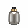 Lámpara Colgante LED Vidrio Smoke Dorado 180193