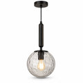 Lámpara Colgante LED Metal Negro Vidrio Claro 180276