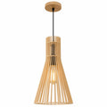 Lámpara Colgante Jaula Metal Madera 200050