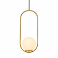 Lámpara Colgante Ovalo Dorado Opal 180227