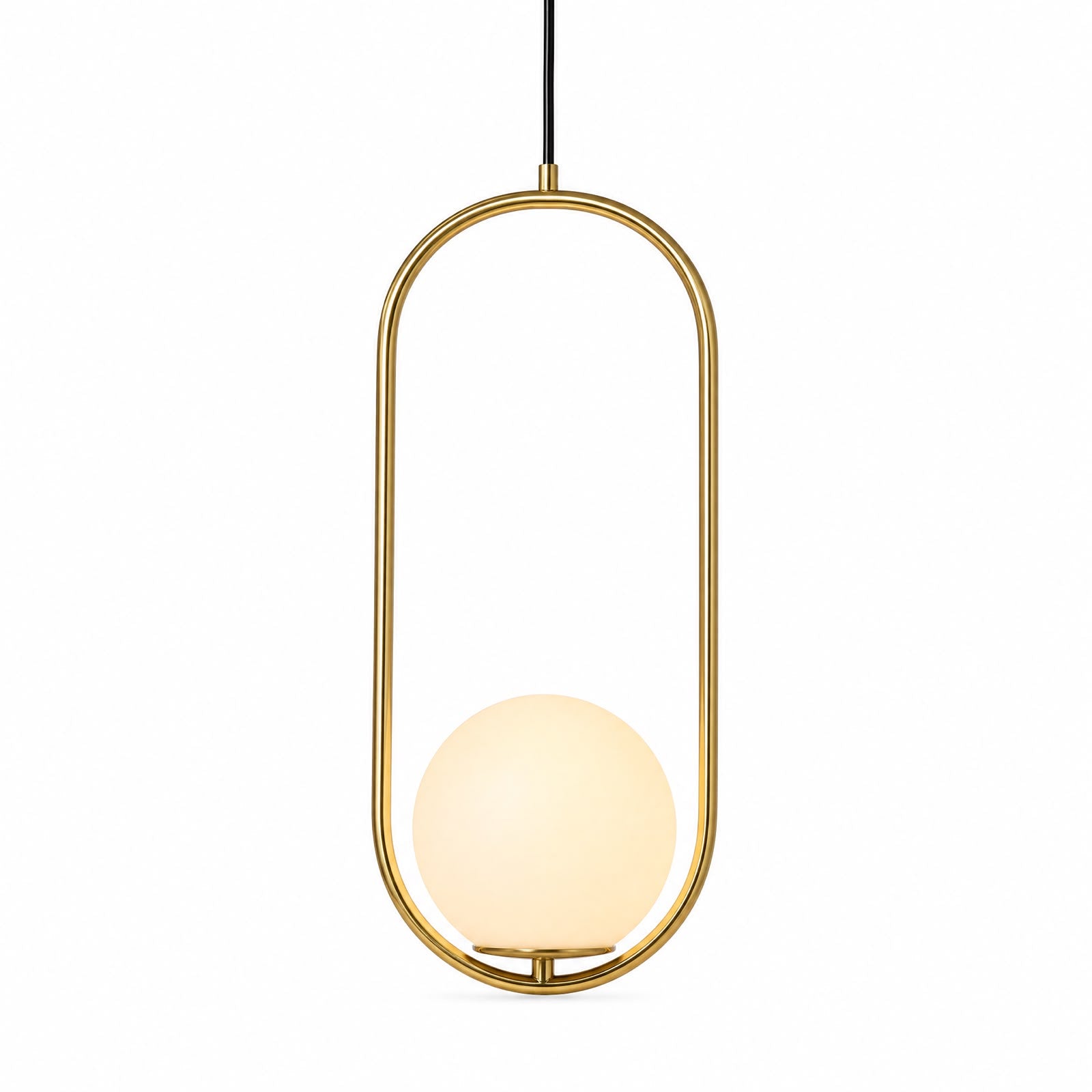 Lámpara Colgante Ovalo Dorado Opal 180227
