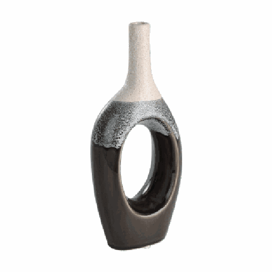 Jarrón EGLO Iwate 421517 beige negro botella