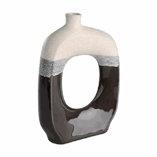 Jarrón EGLO Iwate 421518 beige negro grande