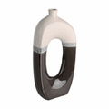 Jarrón EGLO Iwate 421519 beige negro alto
