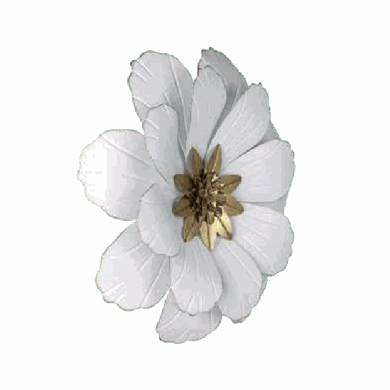 Decoración mural EGLO Chikuma 426045 flor blanca dorada
