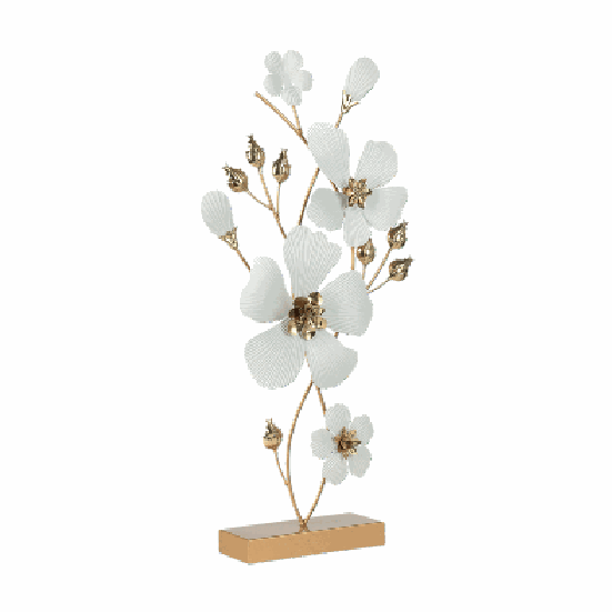 Objeto decorativo EGLO Tupiza 429529 flores blanco dorado