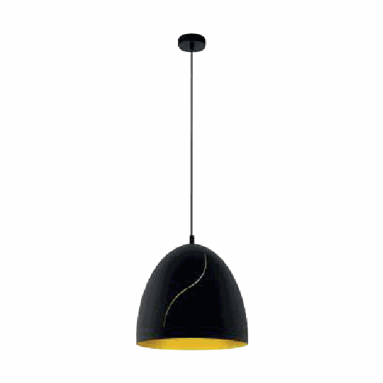 Lámpara colgante EGLO Hunningham 43067 negro oro