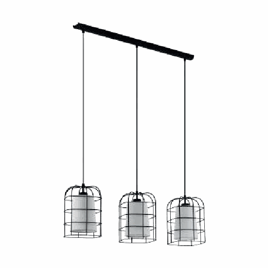 Lámpara colgante EGLO Bittams 43355 3 luces jaula