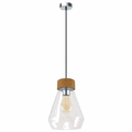 Lámpara colgante EGLO Brixham 49262 vidrio claro corcho