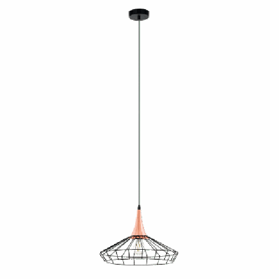 Lámpara colgante EGLO 54678 negro cobre
