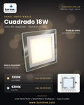 Panel COB Cuadrado 18W 3200K Filo Niquelado 020010440